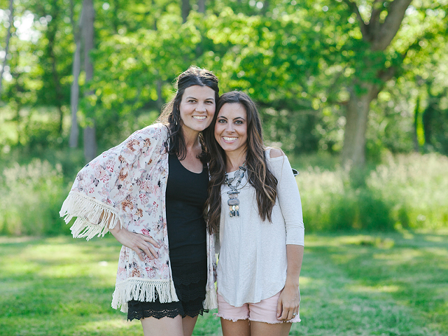 Amy Doyle (left) and Jayme Kuenkel of Charm at the Farm
