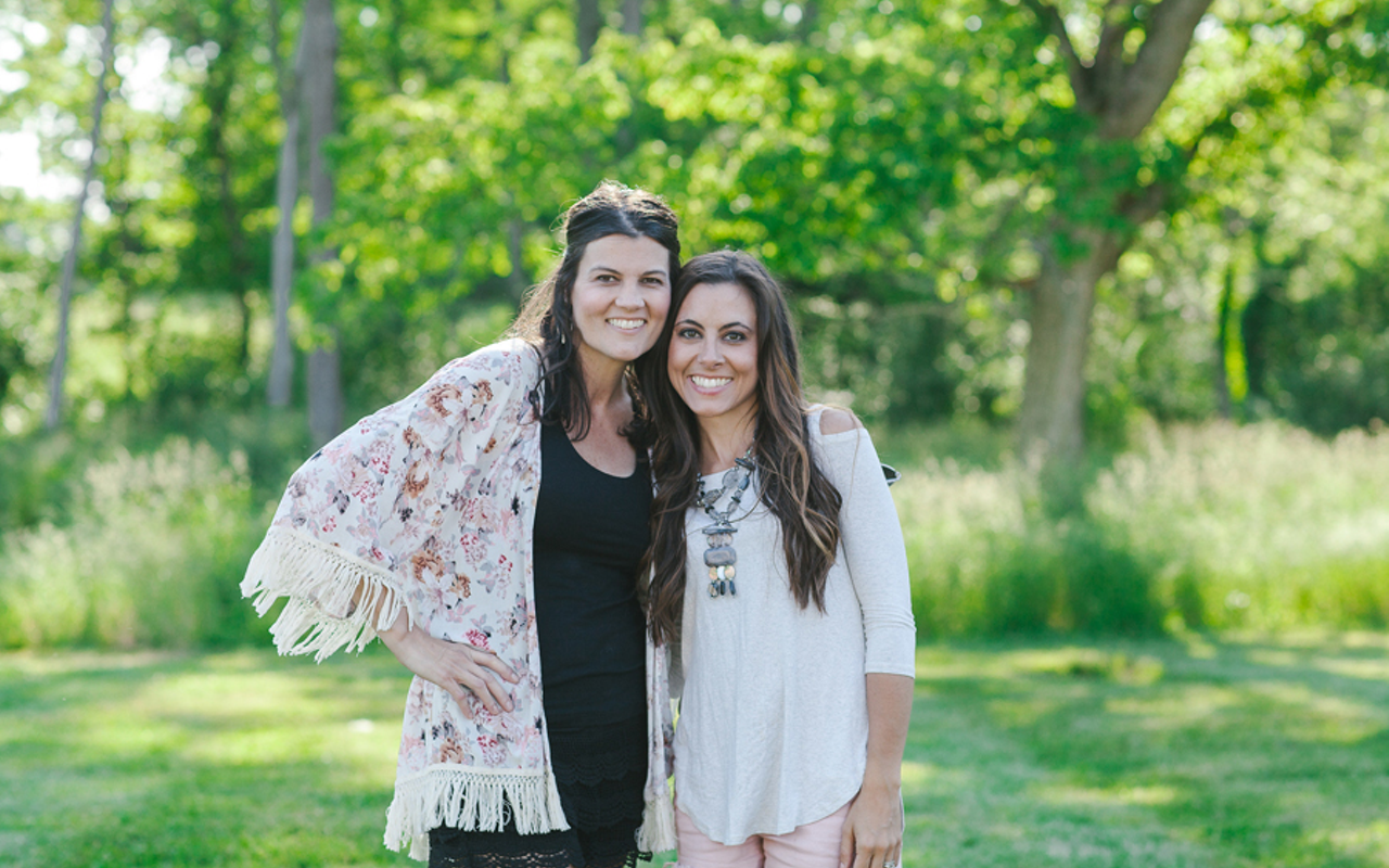 Amy Doyle (left) and Jayme Kuenkel of Charm at the Farm