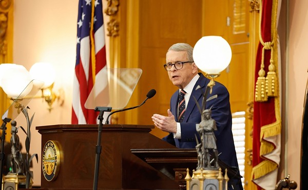 Ohio Governor Mike DeWine gives the State of the State Address, January 31, 2023, in the House Chamber at the Statehouse in Columbus, Ohio.