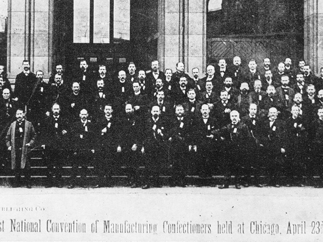 he first convention of the National Confectioners' Association in Chicago in 1884. Seven Cincinnati Candy Barons are in this photo.