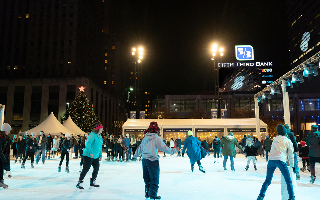 Fountain Square's ice skating rink is open through Feb. 20.