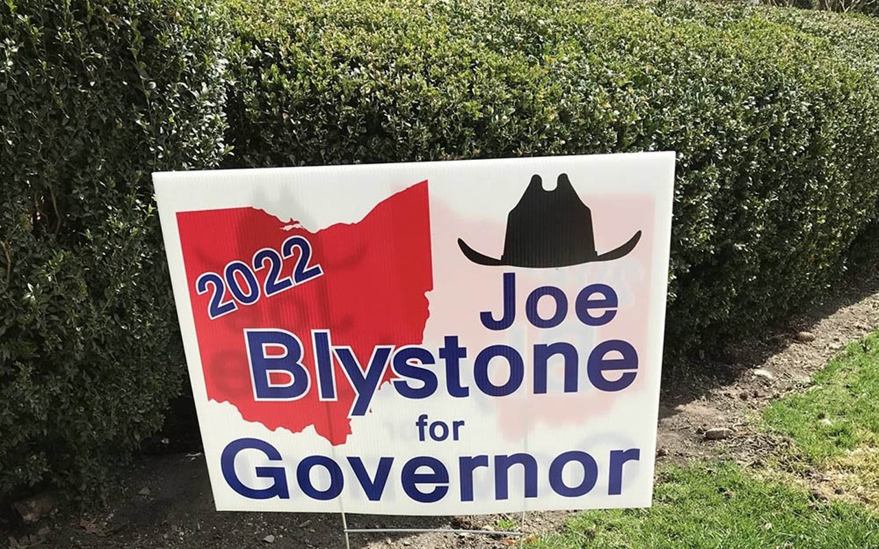 GOP Gubernatorial Candidate Joe Blystone Shares Photo Standing in Front of Swastika
