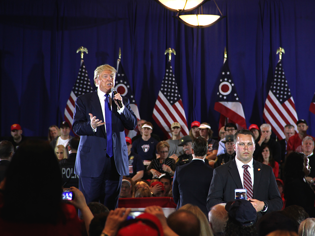 President Donald Trump at a campaign rally in West Chester in March 2016.