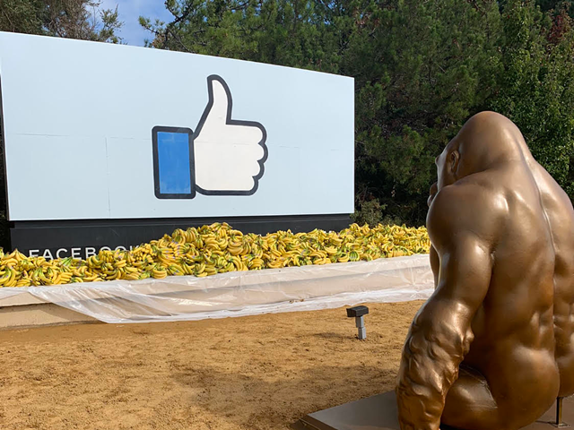 A 7-foot tall bronzed statue of Harambe was installed in front of Facebook’s headquarters Oct. 26, 2021, before being promptly removed.