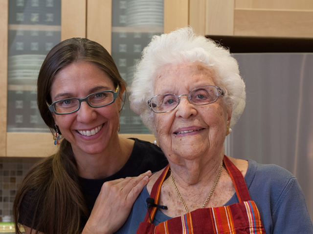 Sky Bergman, who directed "Lives Well Lived," and her grandmother.