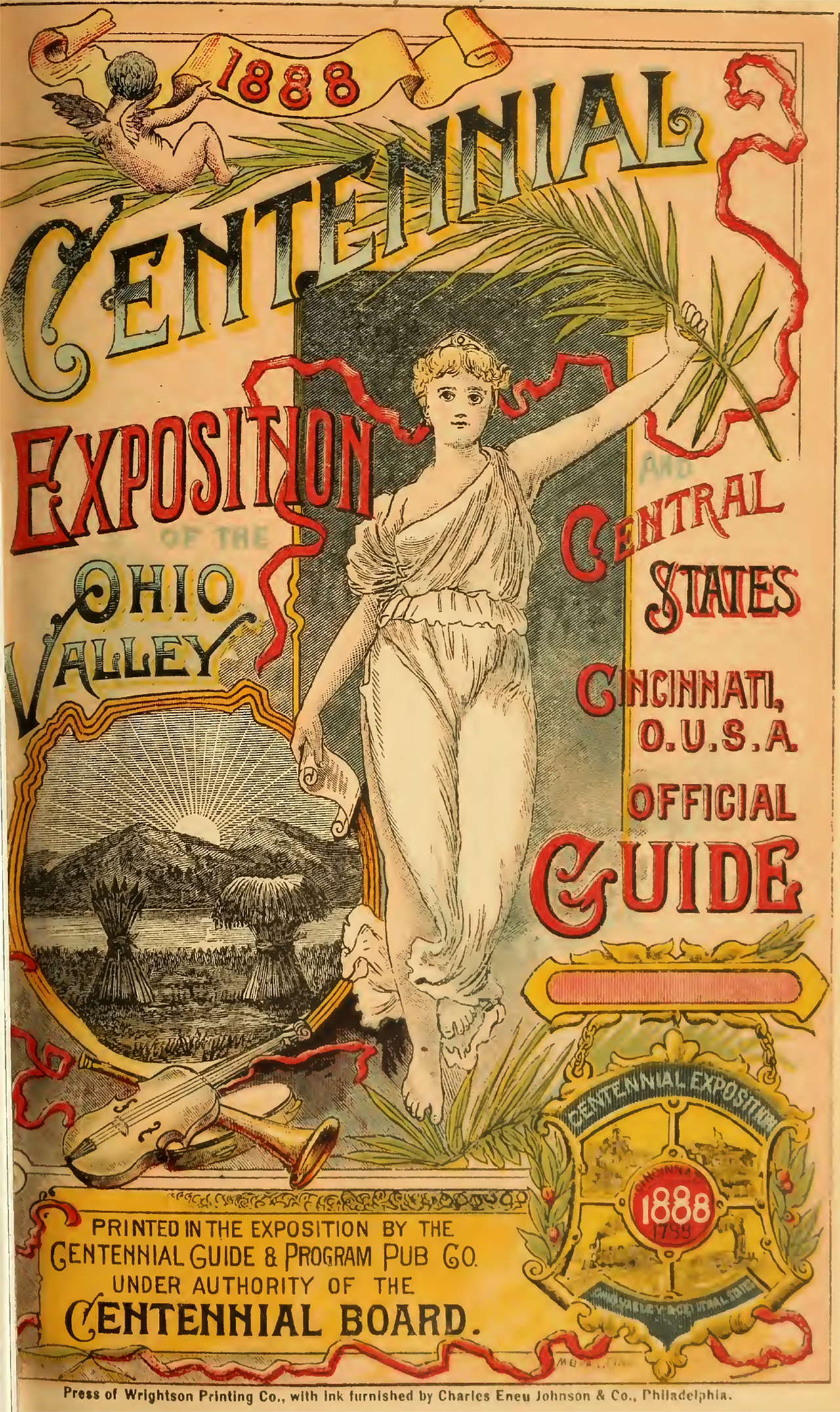 A poster commemorating the Centennial Exposition from the official guide