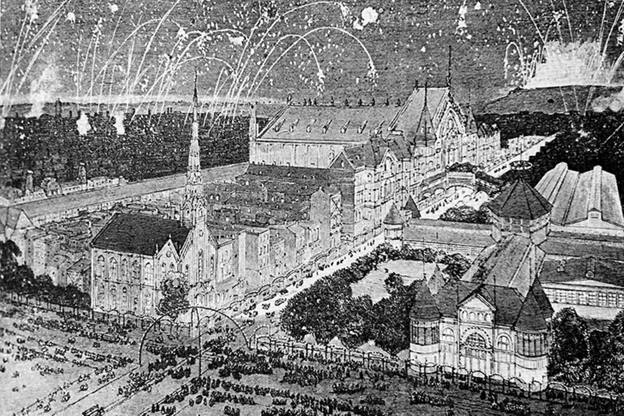 An illustrated overview of the exposition grounds
Photo: cincinnativiews.net