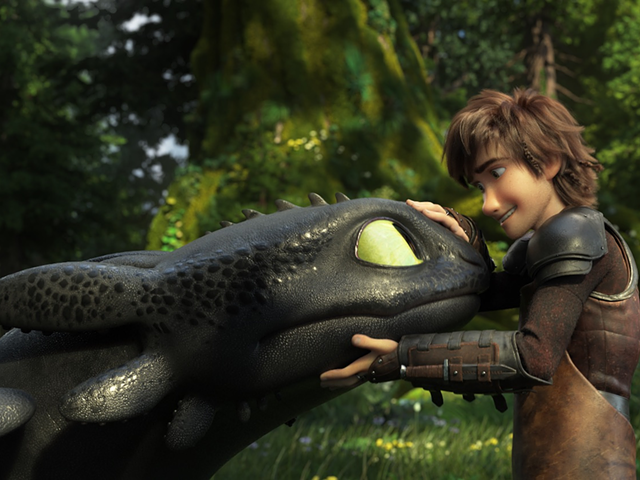 Toothless and Hiccup in "How to Train Your Dragon: The Hidden World."