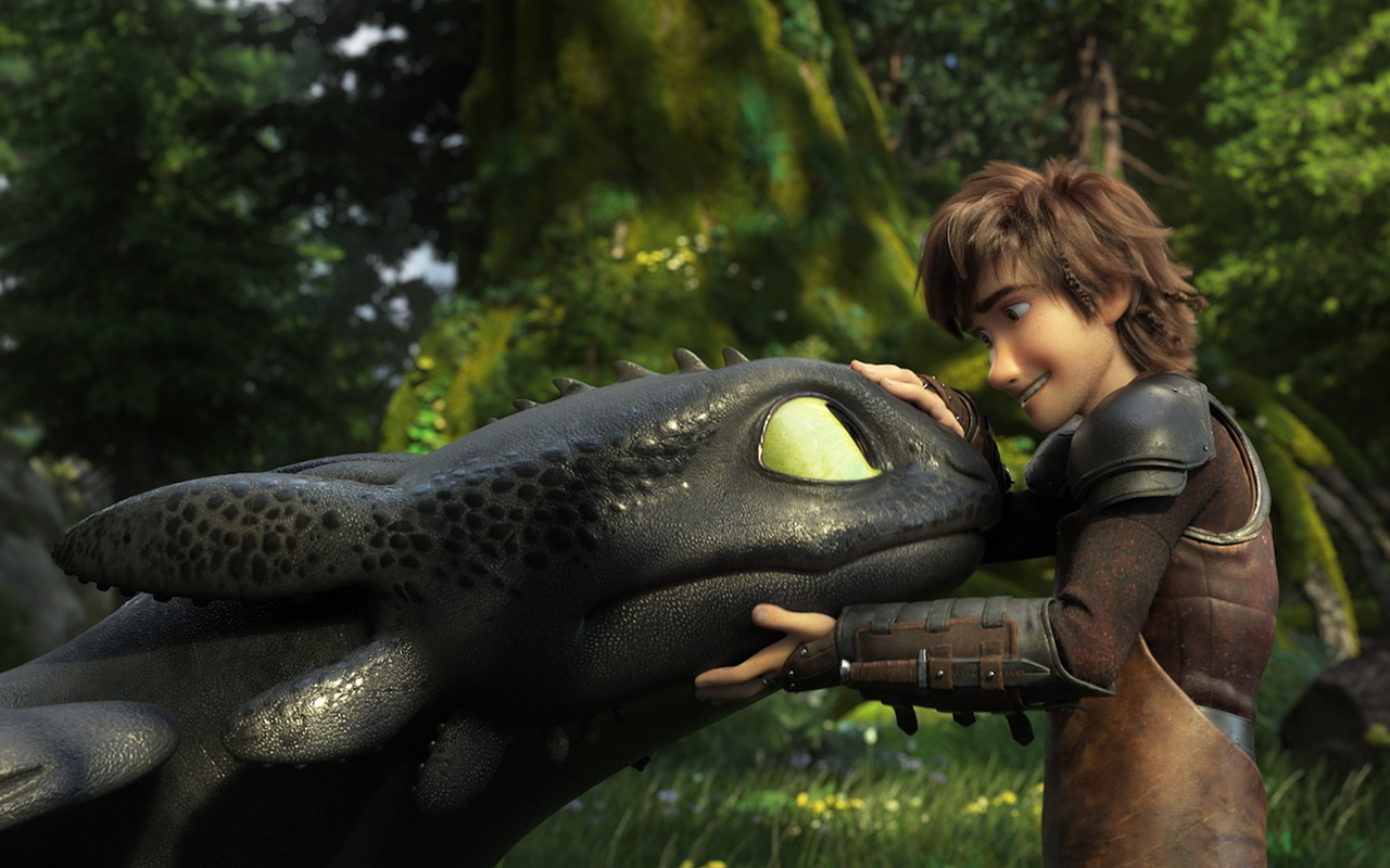 Toothless and Hiccup in "How to Train Your Dragon: The Hidden World."