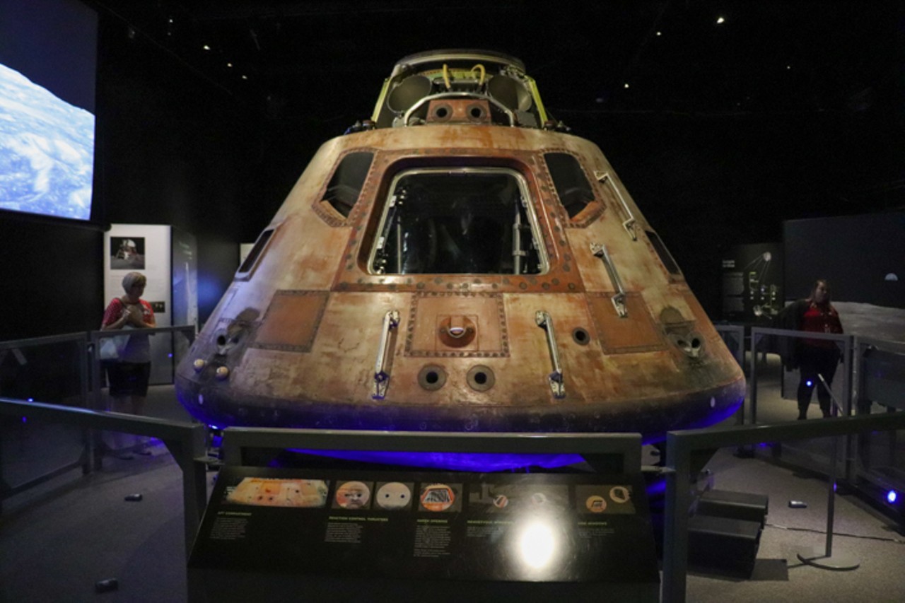 The Command Module Columbia was the only part of the Apollo 11 spacecraft to return to Earth. It served as living quarters for astronauts Neil Armstong, Buzz Aldrin and Michael Collins.