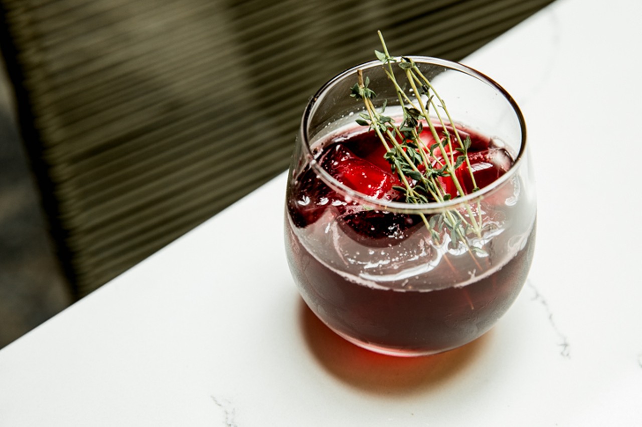 Summer Wine, a low ABV cocktail with cabernet, grapefruit, rosemary, tonic and sherry-based sweet vermouth
