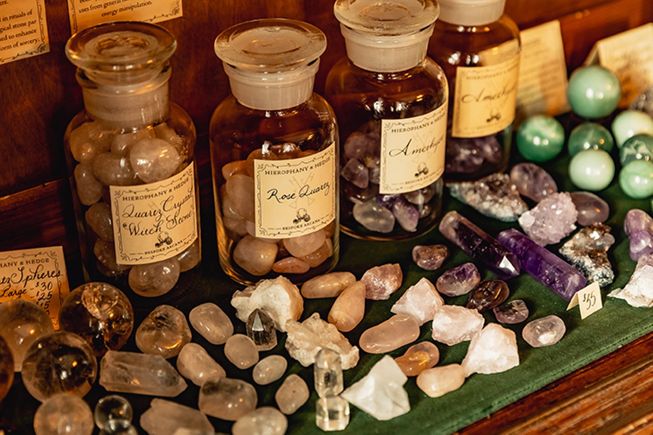 Stones and crystals of many sorts are available.