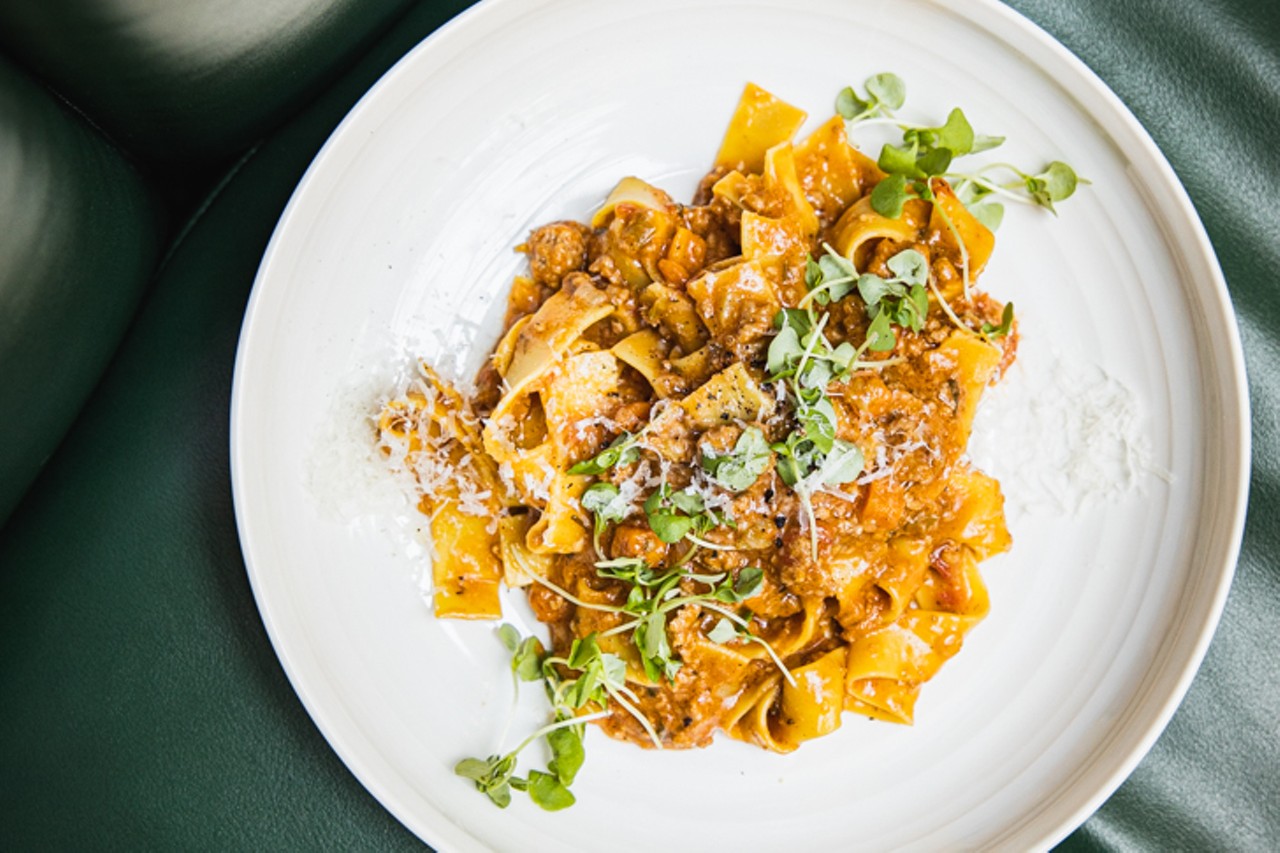 Pappardelle bolognese ($23) with ground pork and beef, San Marzano tomato, red wine, basil and Pecorino Romano