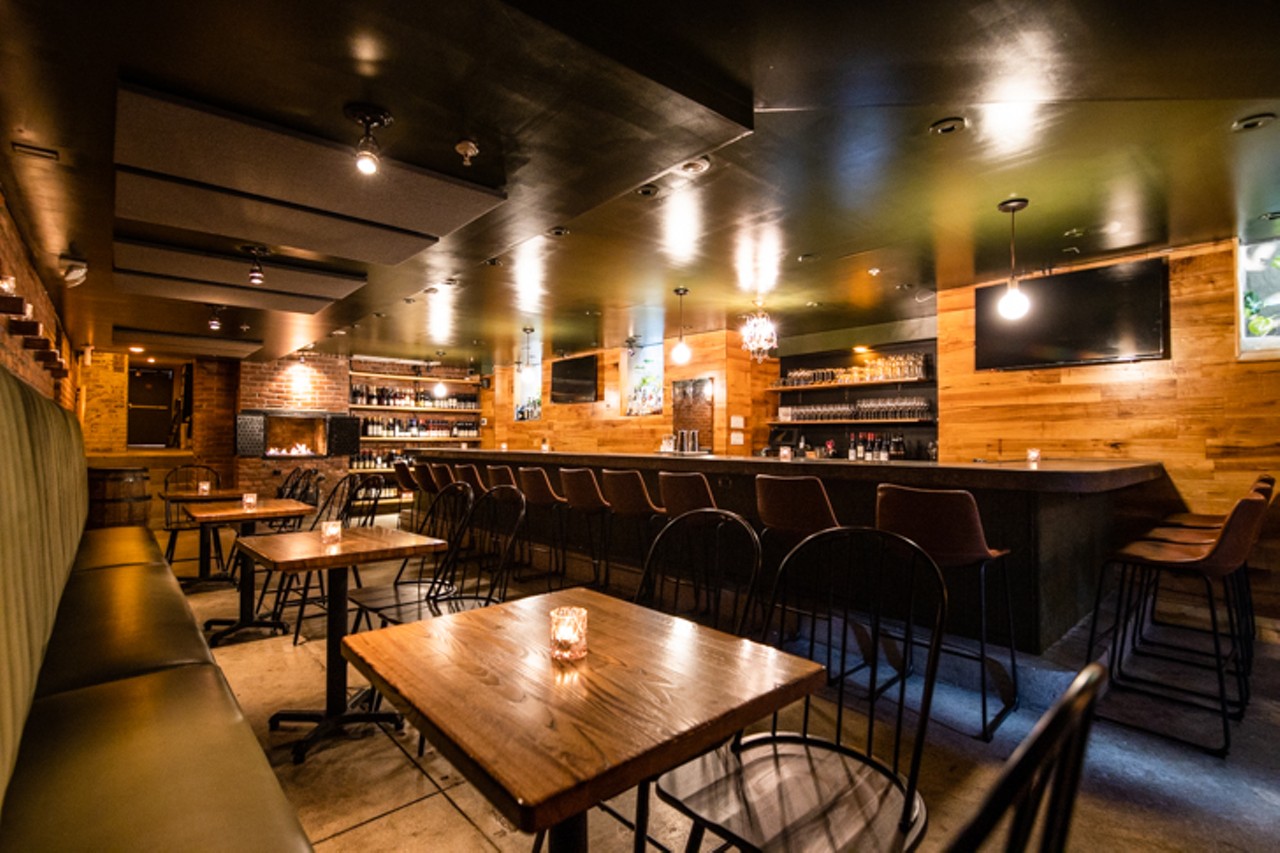The Cellar downstairs offers a a low-lit speakeasy-style space with room for live music.