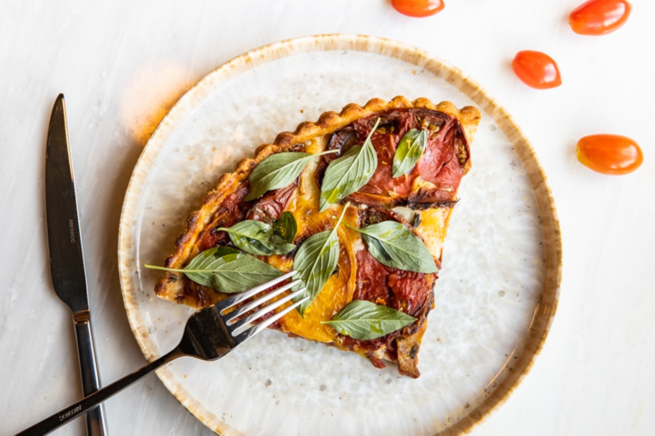 Customers love chef Lydia Jackman's Tomato Pie. &#147;Tomato pie is in a pie crust, either pastry or cracker. I use a water buffalo cheese from The Rhined, then I dredge the tomatoes in corn starch and add spices, as well as creating a caper aioli on the side,&#148; Jackman says.
