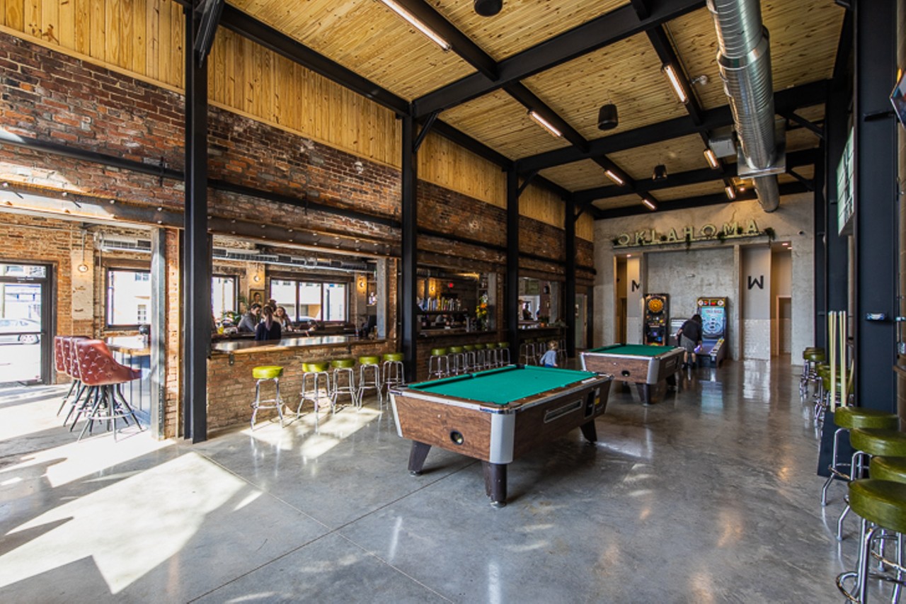 Pool tables, tvs and games like skeeball and darts are on the other side of the bar