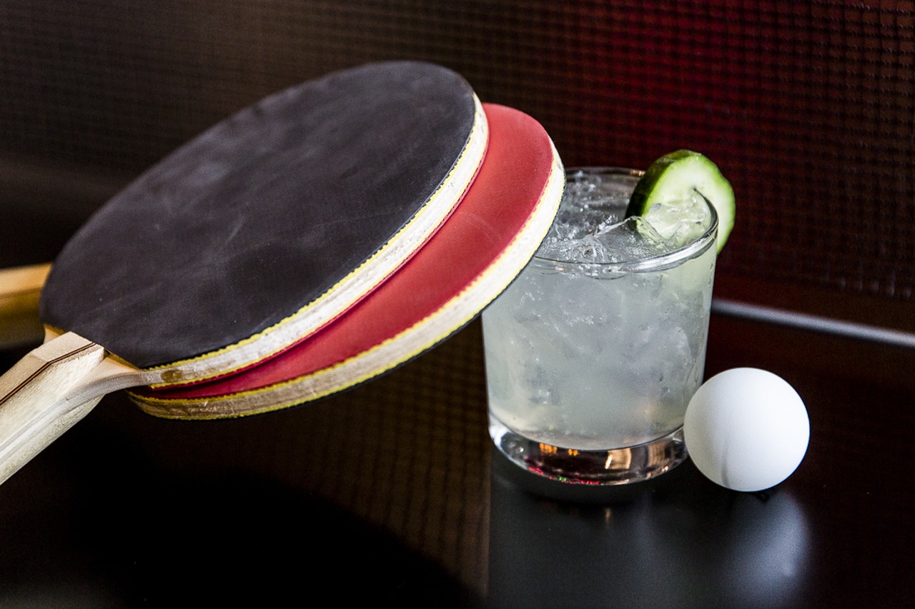 Ping Pong Collins: Berry vodka, cucumber, lime, simple syrup and Sprite