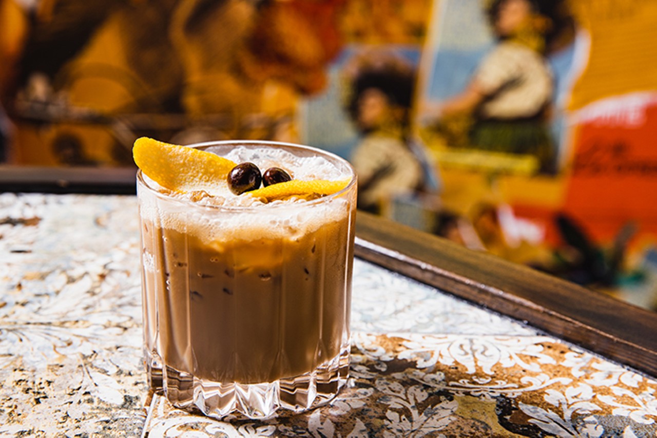 The Z&oacute;calo Cafe, made with Cantera Negra Coffee tequila, cold-pressed coffee and orange-infused condensed milk