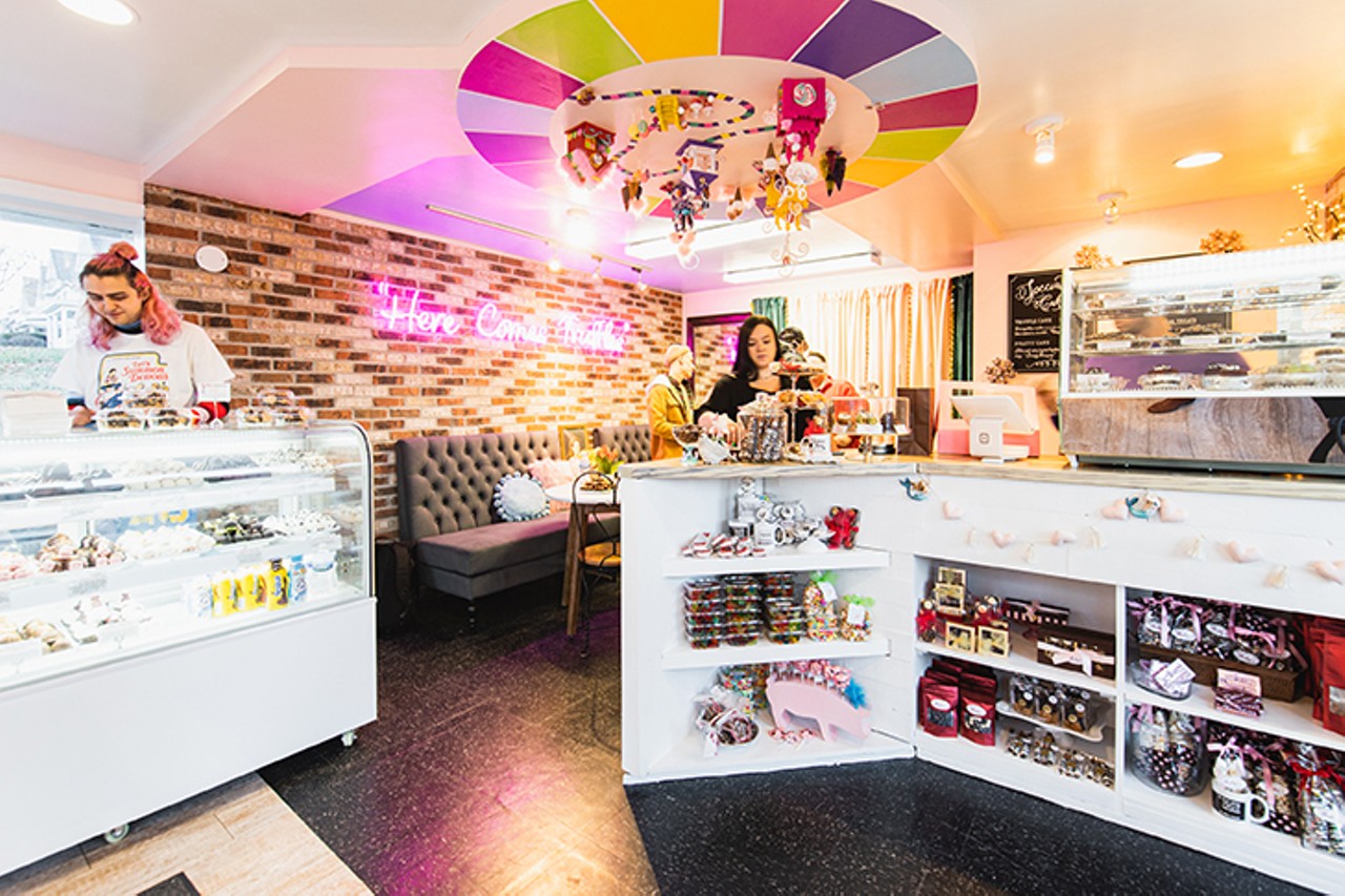 The petite store is jam-packed with sweet treats and playful decor.