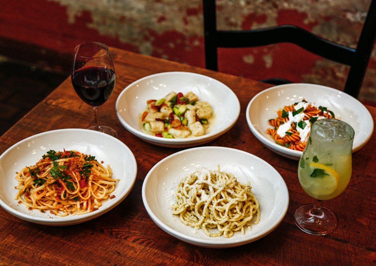 A selection of Sotto's handmade pasta dishes