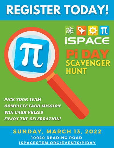 iSPACE Pi DAY SCAVENGER HUNT MARCH 13, 2022