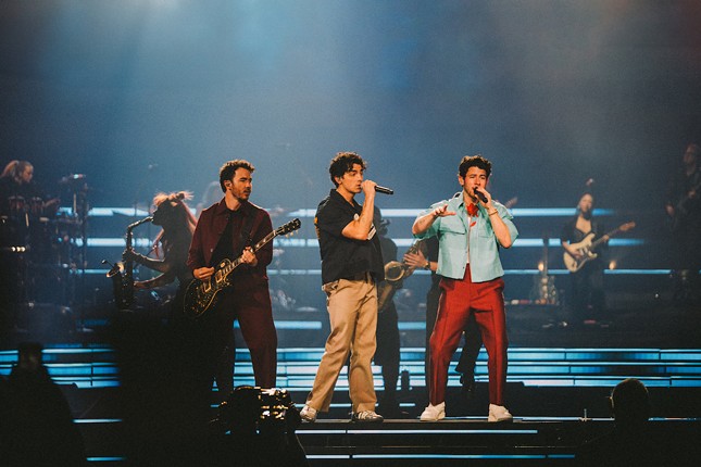 Jonas Brothers performing at Rupp Arena in Lexington, Kentucky, on Sept. 26, 2023