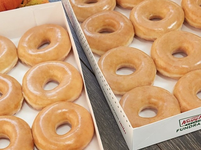 Krispy Kreme is giving away free glazed donuts.