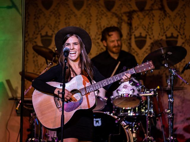 Maria Carrelli at the Cincinnati Entertainment Awards. She will be one of the acts performing at the Cabin Fever Music & Arts Festival this year.