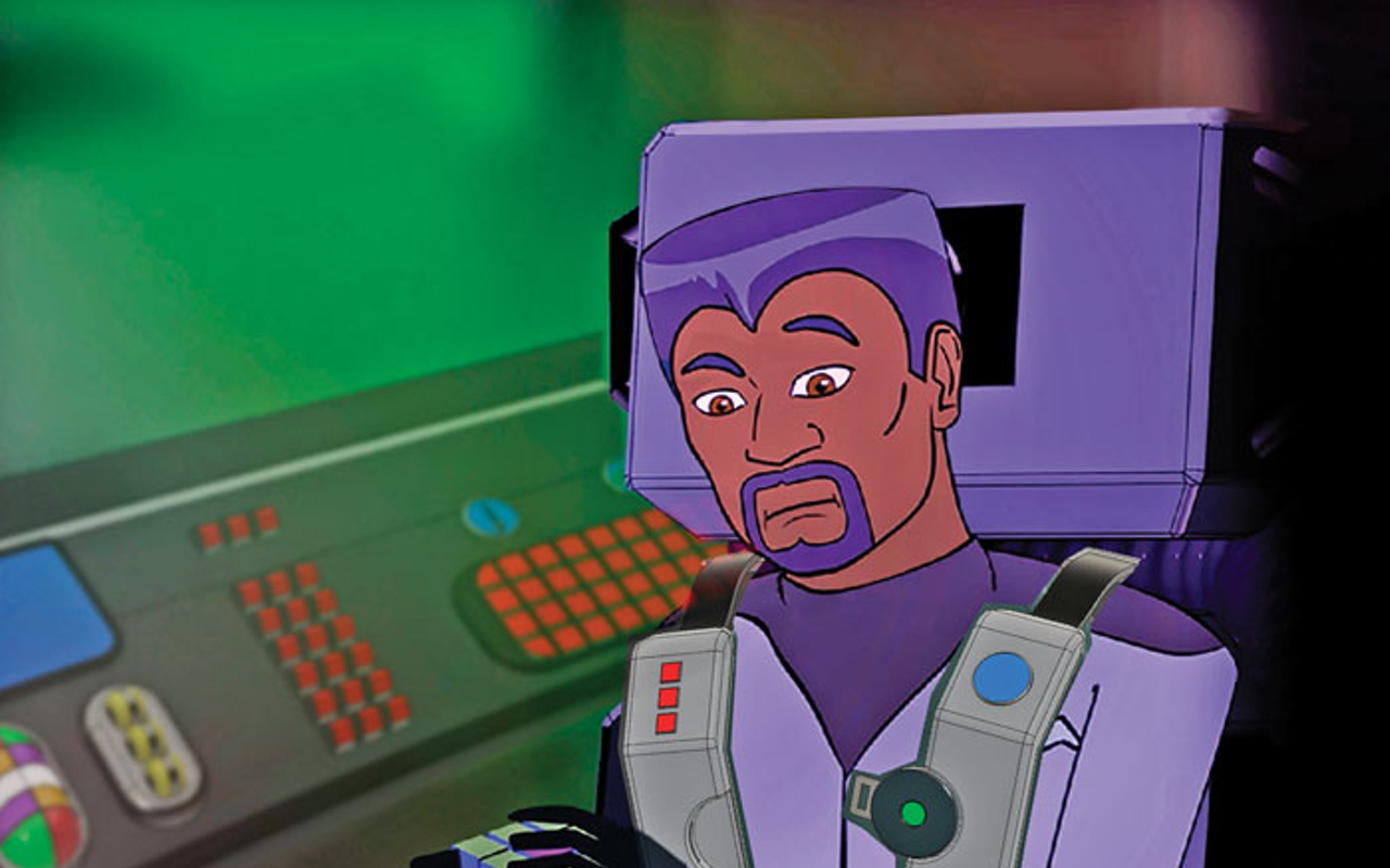The character YoloFlex is voiced by Mark Mallory.