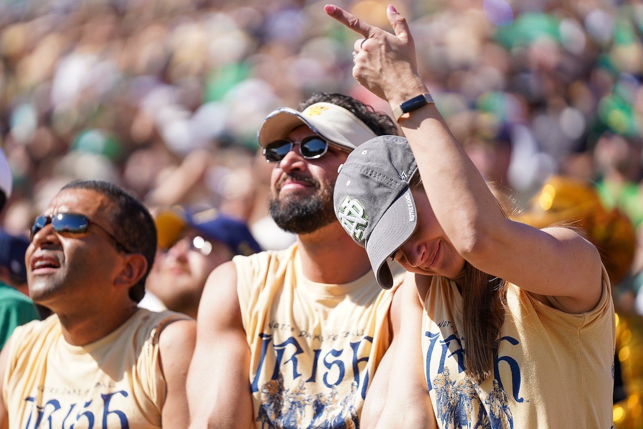 Notre Dame fans celebrate an interception | Miami vs. Notre Dame | Sept. 21, 2024