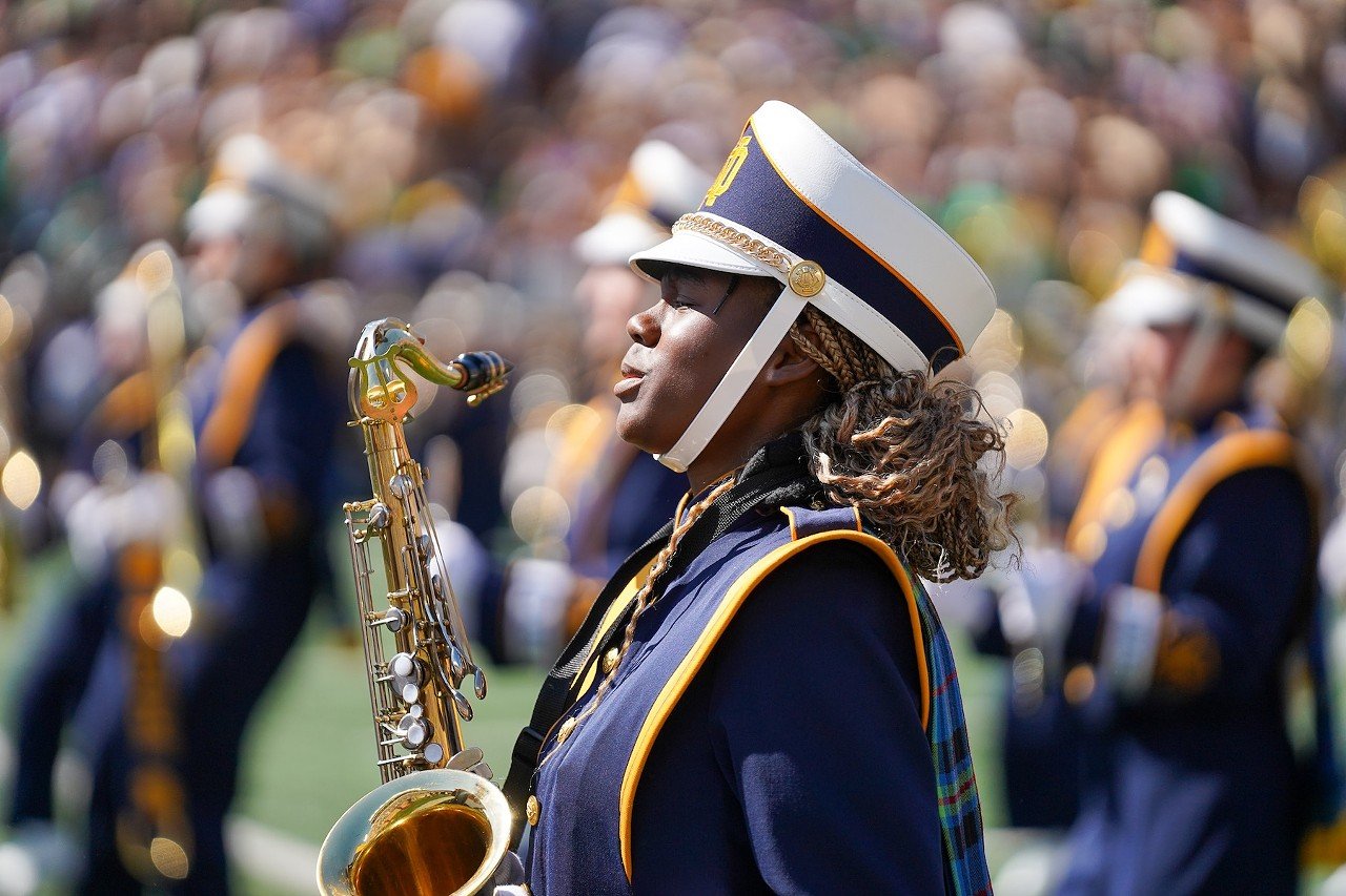 The Notre Dame band during pre-game | Miami vs. Notre Dame | Sept. 21, 2024