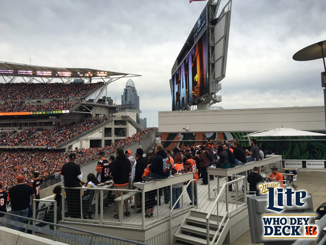 Miller Lite Who Dey Deck  Cincinnati Bengals 