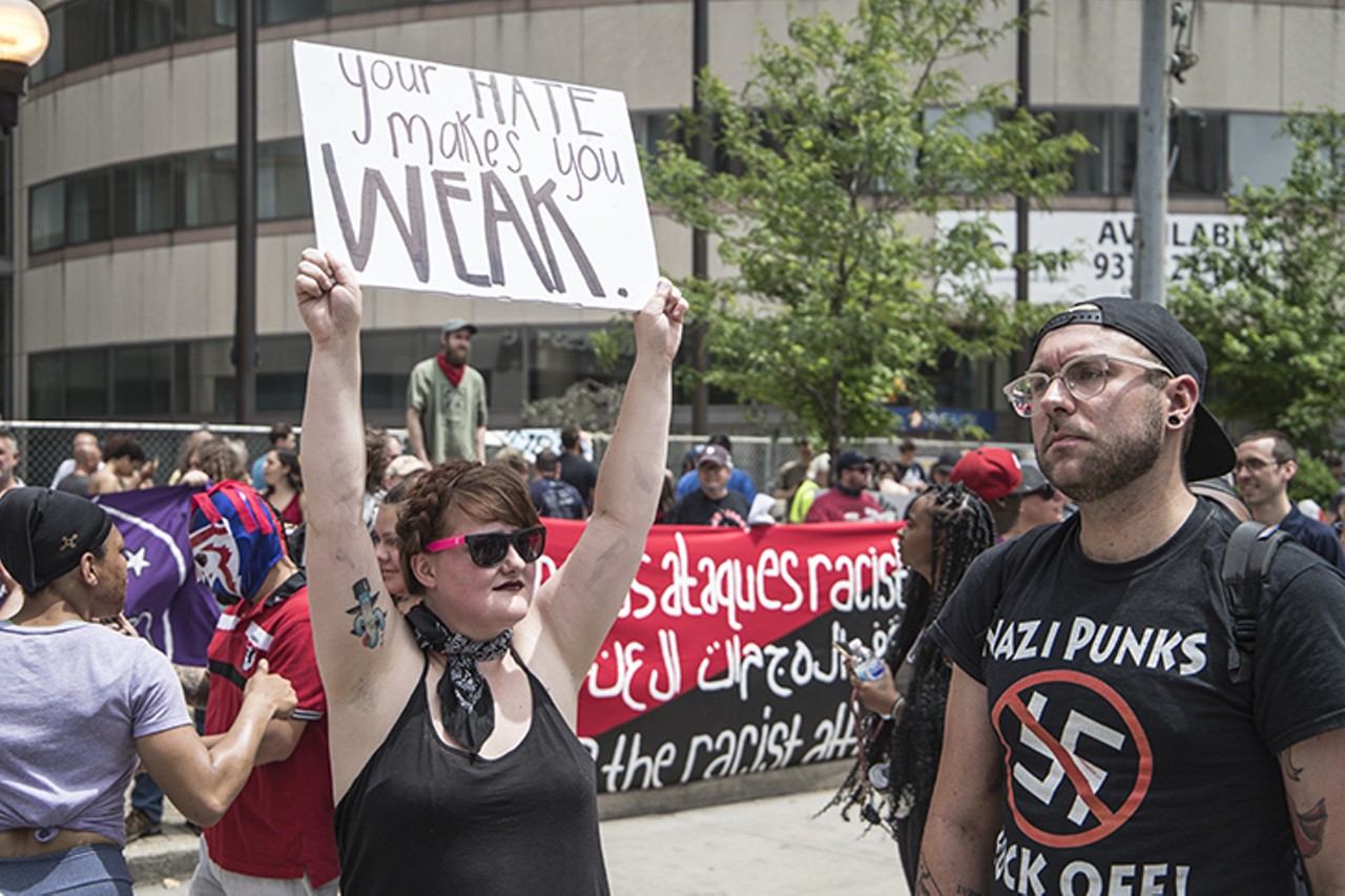More Than 500 Protesters Drowned Out Nine Attendees at a Klan Rally in Dayton