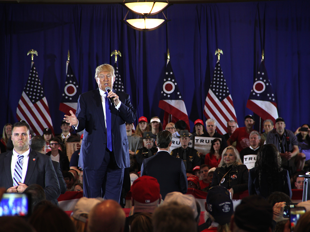 Donald Trump at a West Chester campaign rally