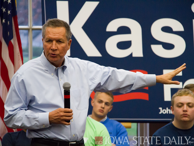 Ohio Gov. John Kasich thinking about all the money he could be making as a CEO somewhere.