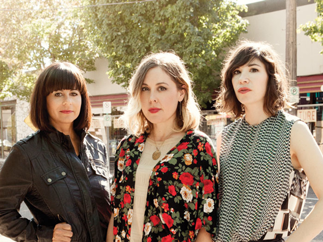 Janet Weiss (left) says Sleater-Kinney reunited because they craved the intensity of the band.