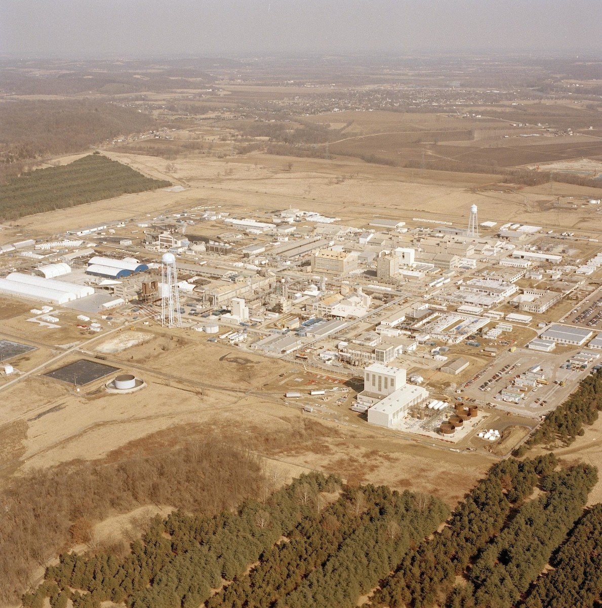 Aerial shot of the Fernald site