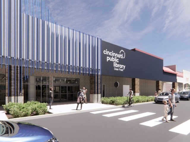 A rendering of the new Deer Park branch of the Cincinnati Public Library