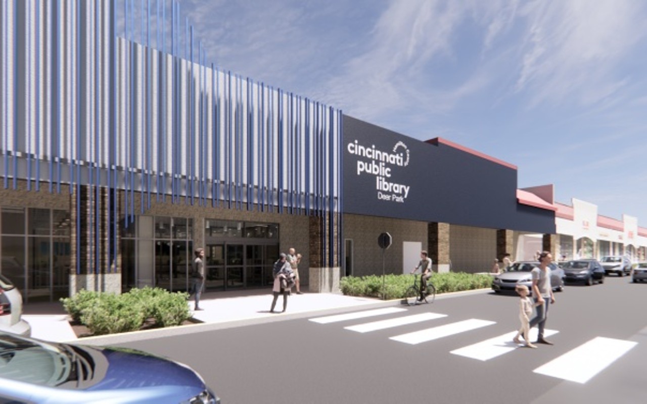 A rendering of the new Deer Park branch of the Cincinnati Public Library