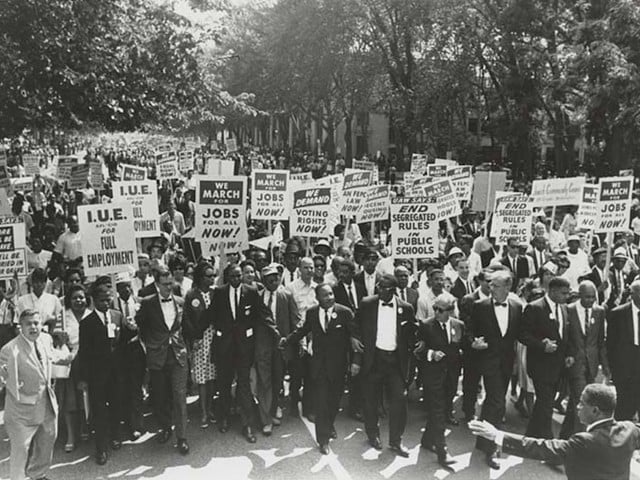 March on Washington, 1963. Dr. Martin Luther King Jr.'s famous march inspired Dr. Otis Moss Jr., then a young minister in Cincinnati, to hold a similar one here. Dr. Moss will be one of the speakers at "Good Troublemakers," along with the son of Rabbi Joachim Prinz.