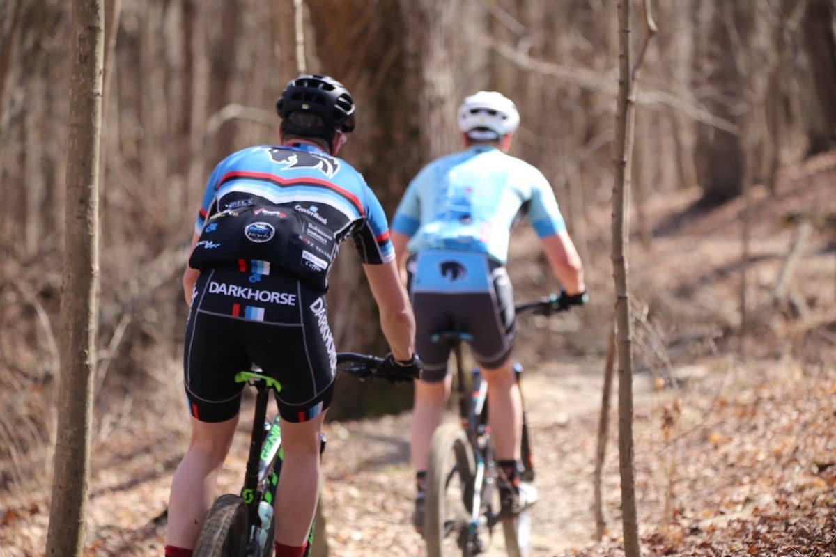 Mountain bikers at Great Parks' Mitchell Memorial Forest. The park system's new trail network will provide more opportunities for mountain bikers.