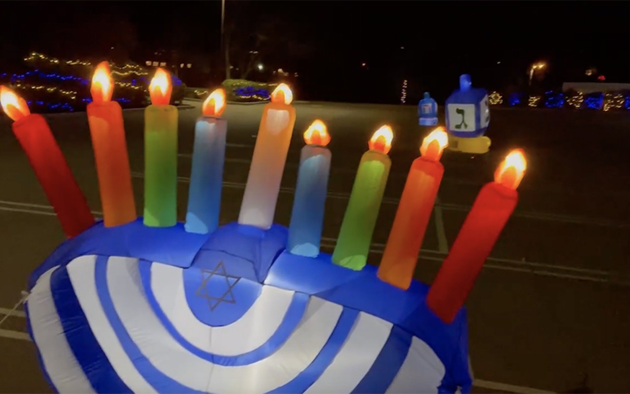 The Let it Glow Hanukkah light display returns to Rockwern Academy in Kenwood