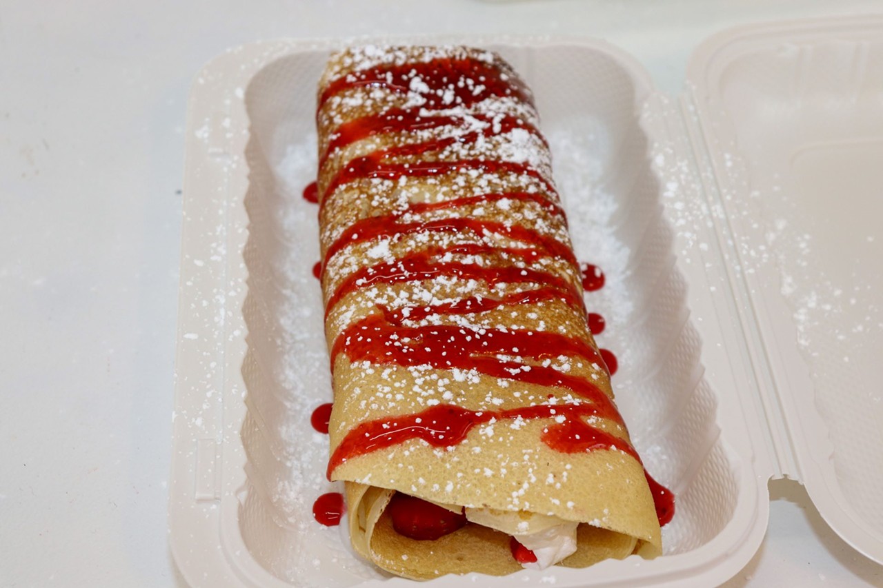One of the new restaurants found at Newport on the Levee is Crepe Guys. They offer about 40 different crepes &#151; savory and sweet &#151; and nitro cold brew.