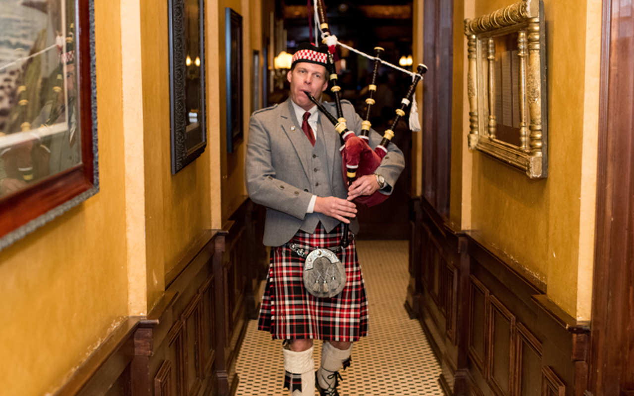 The 20th anniversary Burns Night party includes bagpipers, haggis and plenty of Scotch.