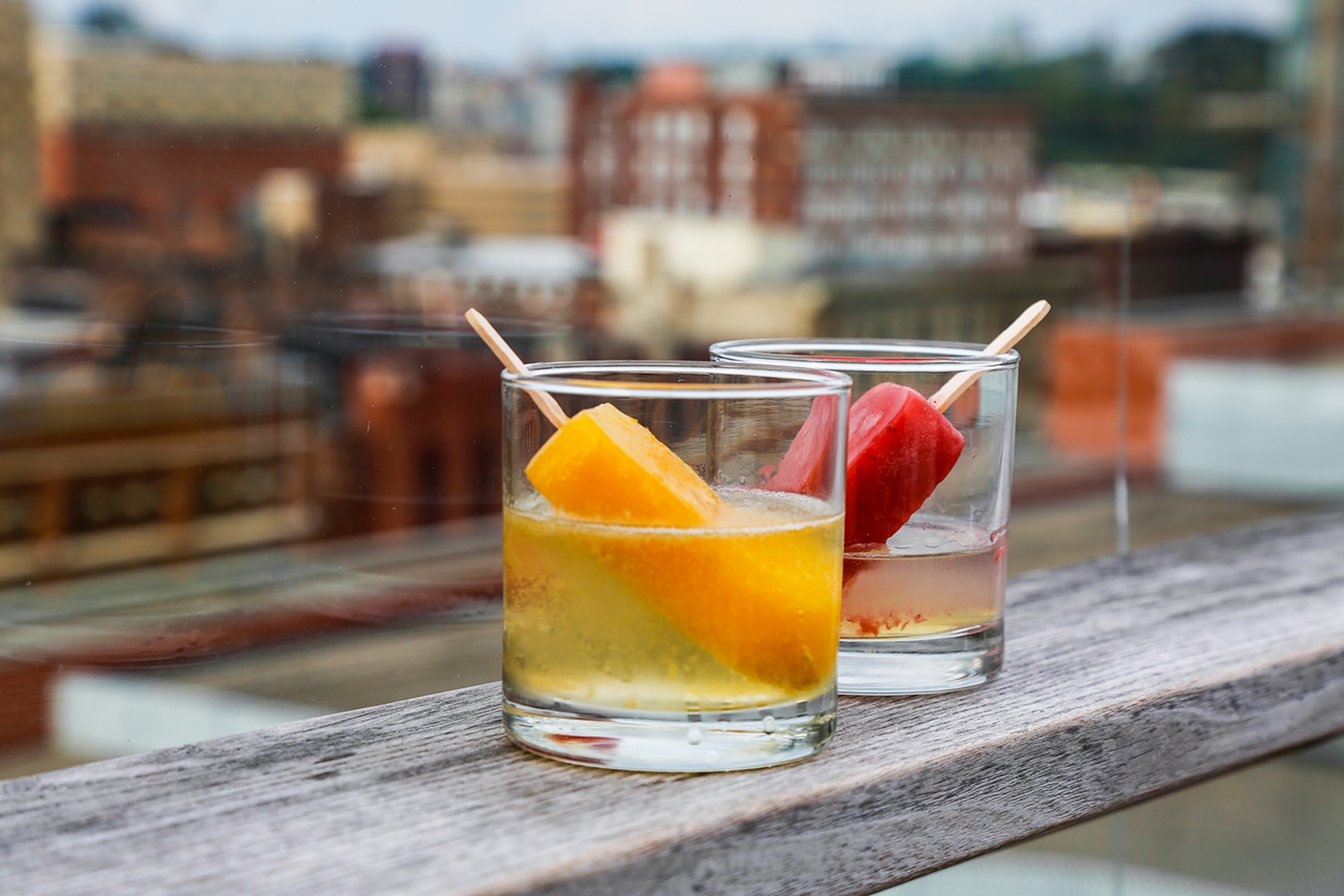 Take a secret elevator ride to the seasonal 21c Museum Hotel (609 Walnut St., Downtown) rooftop terrace and watch the sun set over downtown with a 'pop-tail' in hand. The uniquely flavored popsicles are made from scratch and then added to chilled spirits to be sipped, stirred or licked.