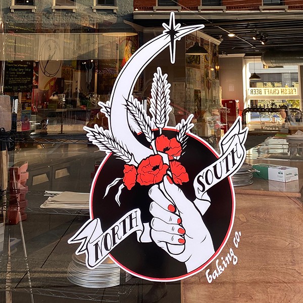 North South Baking Company's storefront window in Covington