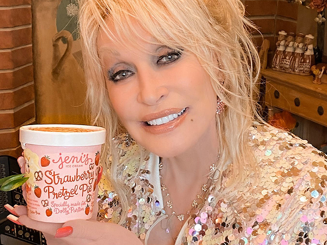 Dolly with her new ice cream flavor