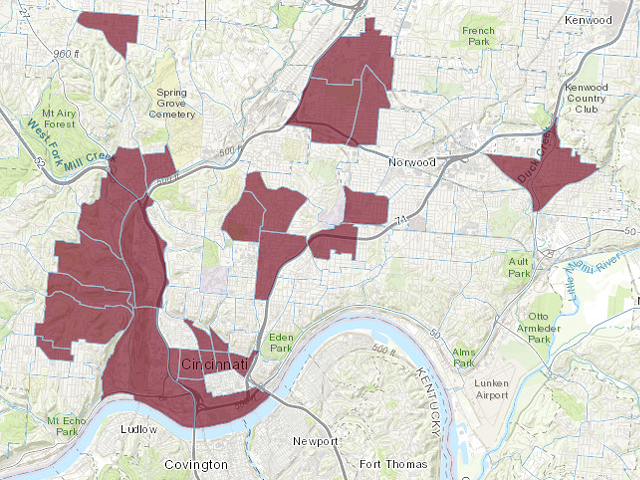 Opportunity Zone recommendations for Cincinnati