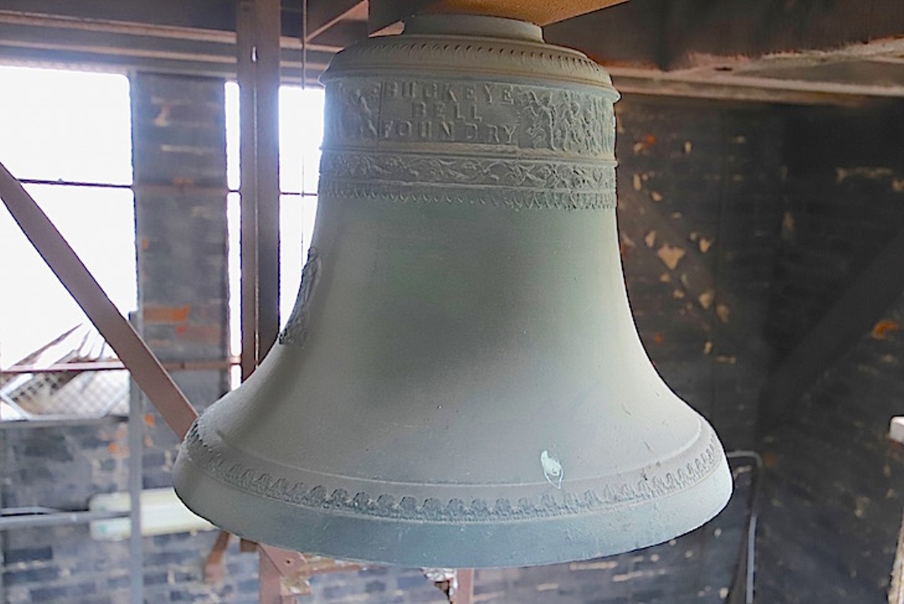 The church's bell tower offers sweeping views &#151; and is still home to a bell from the Buckeye Bell Company.