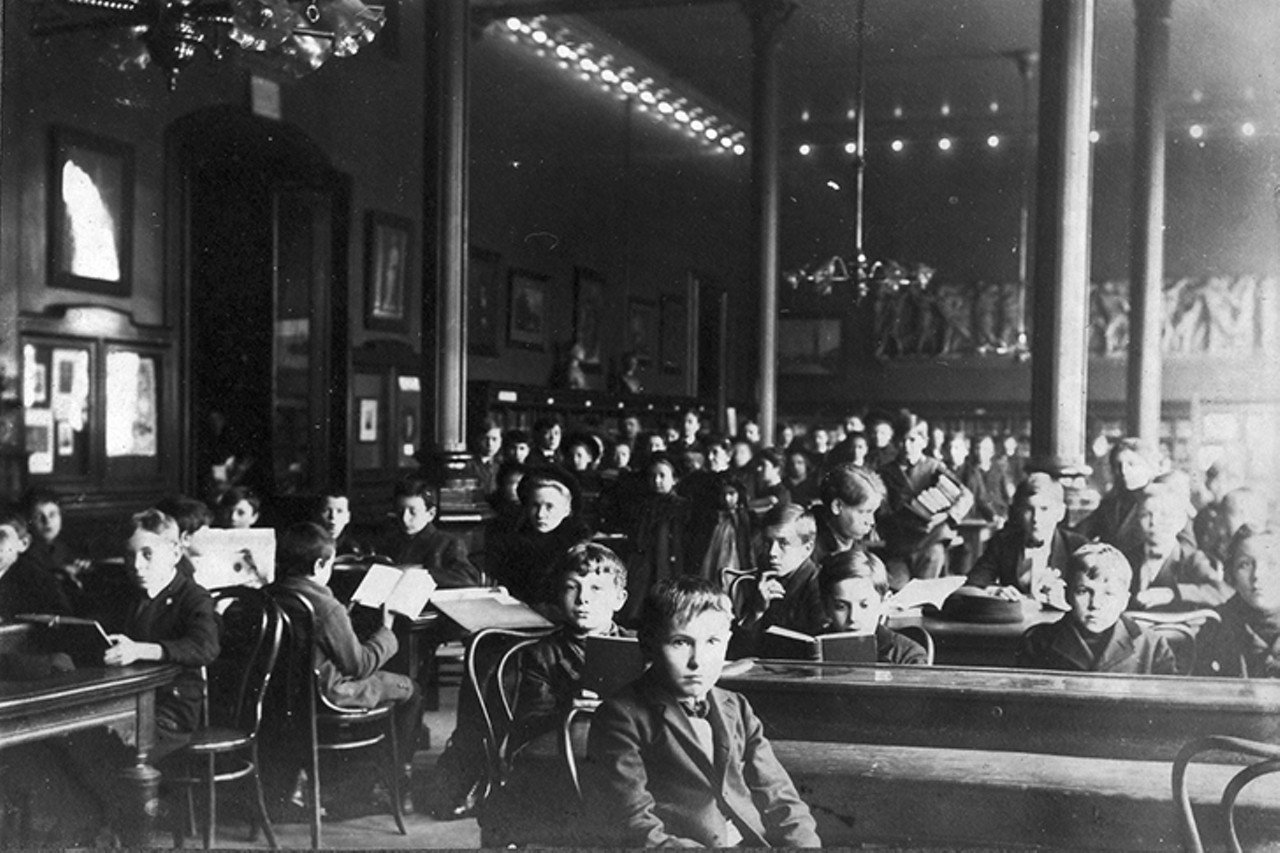 The library's first Children's Room opened in 1900 in the "Old Main." The following year, the first story hour was held. 
Photo: Courtesy of The Public Library of Cincinnati and Hamilton County Digital Archives